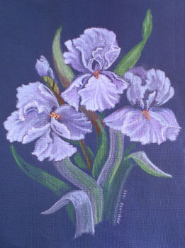 Irises- Pastel Painting